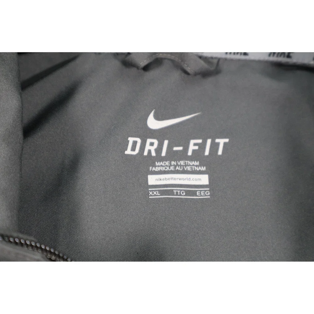 Nike Dri-FIT Jacket Mens 2XL Gray‎ Track Full Zip Lightweight Athletic Running
